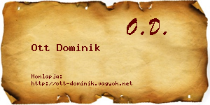 Ott Dominik névjegykártya